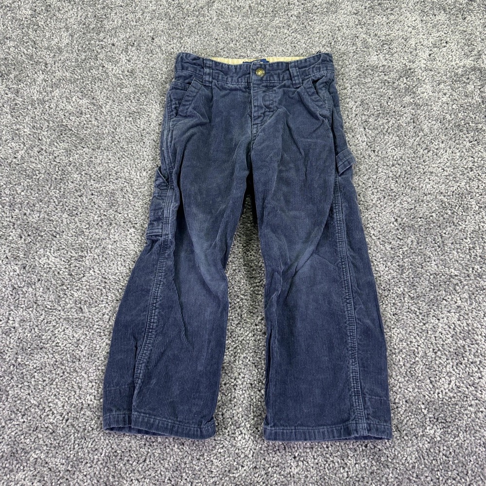 OshKosh B'gosh Pants Boys 4T Blue Corduroy Cargo Adjustable Waist Pockets